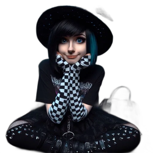 hat, dress, staff, robot transparent PNG cut-out