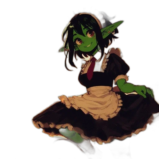 dress, staff, dragon, creature transparent PNG cut-out