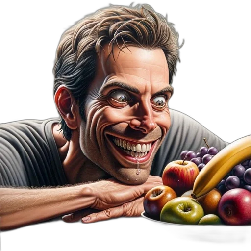 food, face, creature, animal transparent PNG cut-out