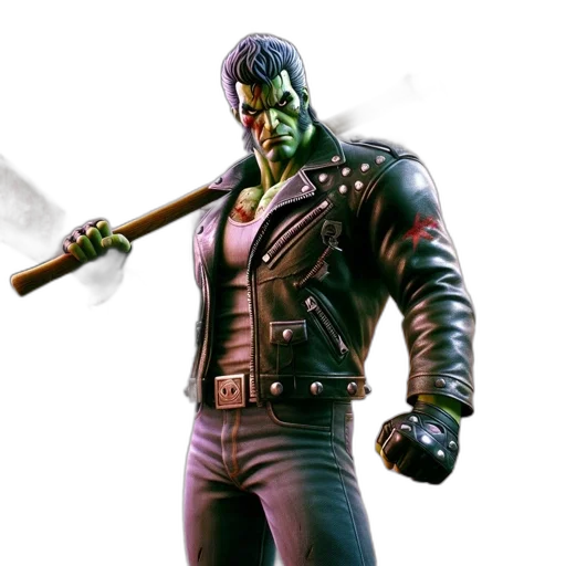 jacket, weapon, concept art, 3d render transparent PNG cut-out