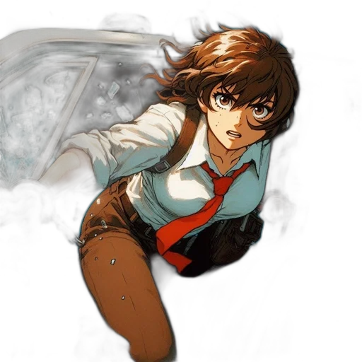 jacket, weapon, sword, comic book art transparent PNG cut-out