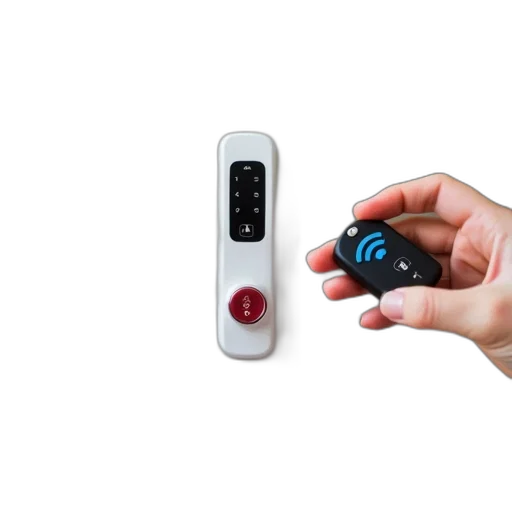 white, electronic, door, lock transparent PNG cut-out