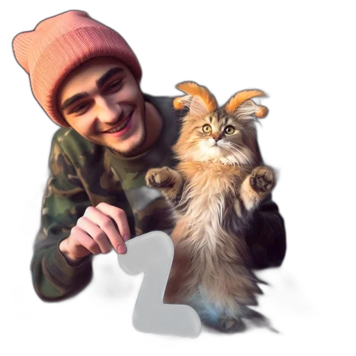 animal, creature, hat, pixel art transparent PNG cut-out