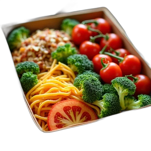 food, photorealistic, 3d render, meal transparent PNG cut-out