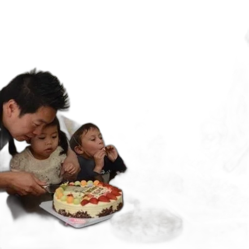 food, 3d render, photorealistic, birthday transparent PNG cut-out