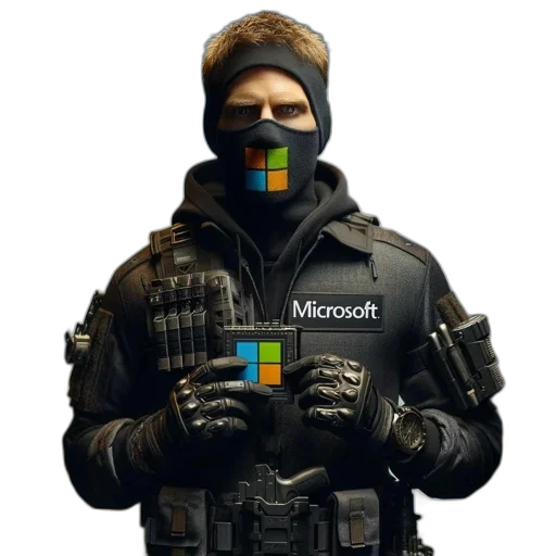 weapon, jacket, mask, staff transparent PNG cut-out