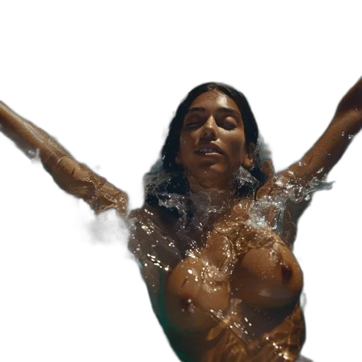 photorealistic, concept art, underwater, rain transparent PNG cut-out