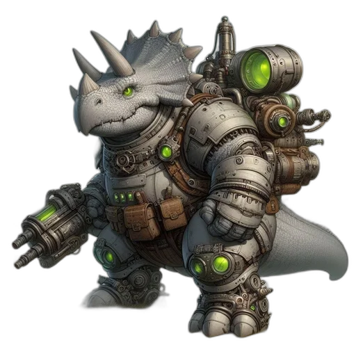 dragon, weapon, robot, staff transparent PNG cut-out