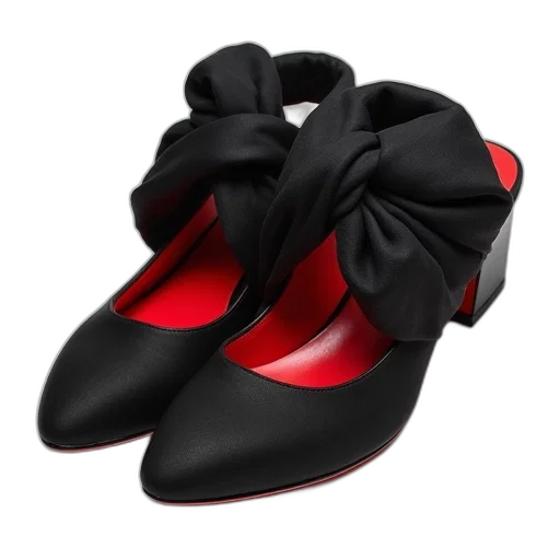 shoes, 3d render, black, christian transparent PNG cut-out