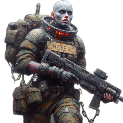 robot, weapon, concept art, cyberpunk transparent PNG cut-out