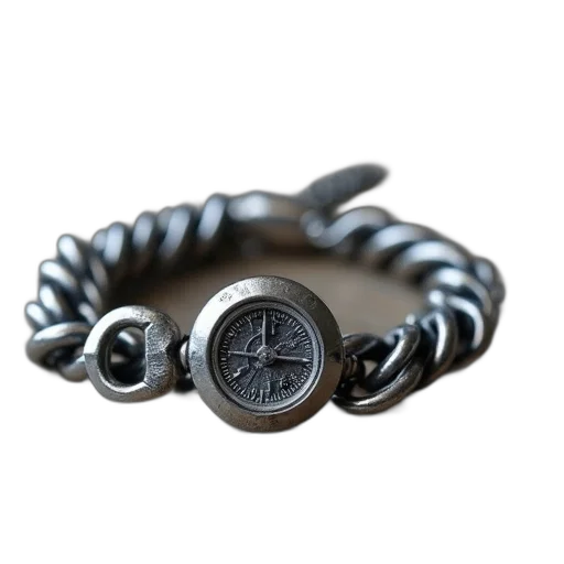 jewelry, monochrome, silver, bracelet transparent PNG cut-out