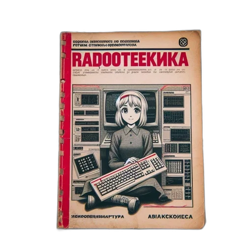 robot, cyberpunk, comic book art, book transparent PNG cut-out