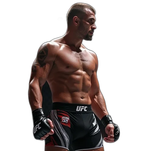 photorealistic, ufc, fighting, championship transparent PNG cut-out