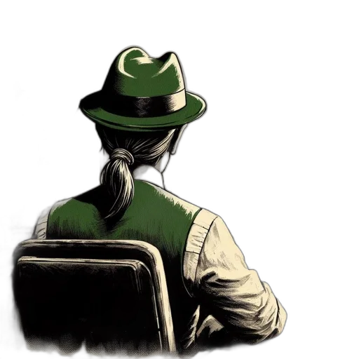 hat, staff, jacket, face transparent PNG cut-out