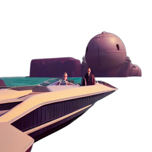 robot, car, building, concept art transparent PNG cut-out