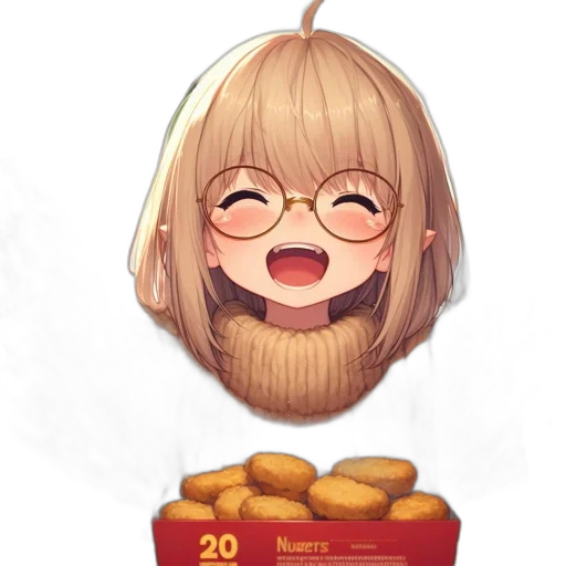 food, crown, face, creature transparent PNG cut-out