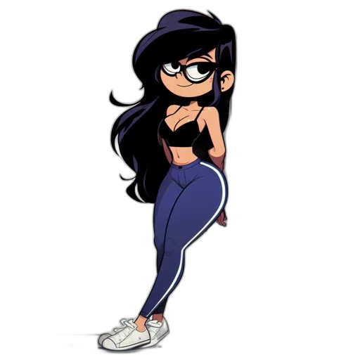 dress, cartoon, anime, comic book art transparent PNG cut-out