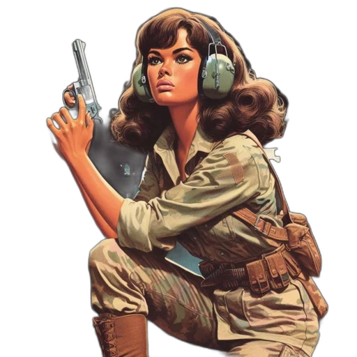 weapon, jacket, staff, comic book art transparent PNG cut-out