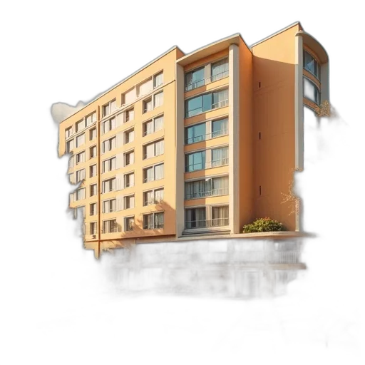building, 3d render, photorealistic, concept art transparent PNG cut-out