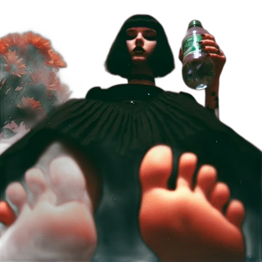 shoes, bottle, creature, concept art transparent PNG cut-out