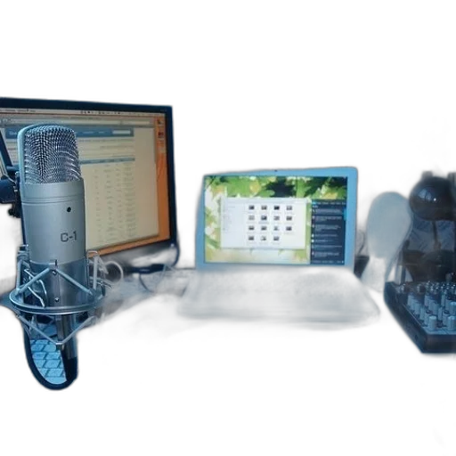 3d render, concept art, recording, studio transparent PNG cut-out
