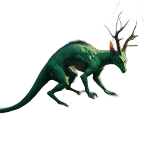 dragon, creature, animal, staff transparent PNG cut-out