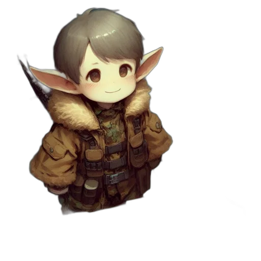 staff, weapon, jacket, creature transparent PNG cut-out