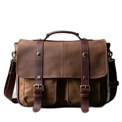3d render, earth tones, leather, canvas transparent PNG cut-out
