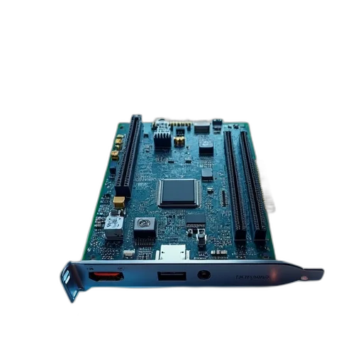 3d render, blue, usb, pci transparent PNG cut-out