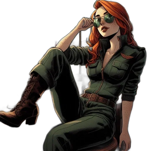 comic book art, concept art, cartoon, earth tones transparent PNG cut-out
