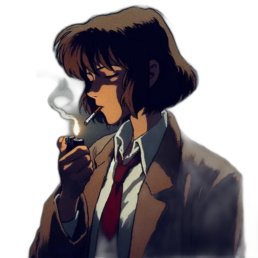 jacket, face, pixel art, concept art transparent PNG cut-out