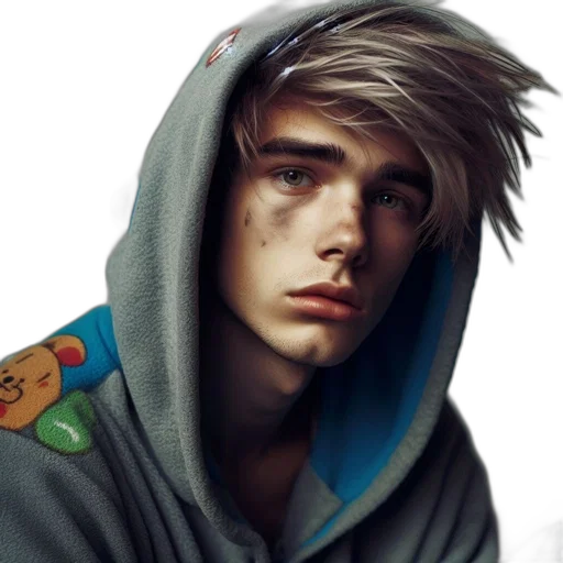 jacket, face, photorealistic, fantasy art transparent PNG cut-out