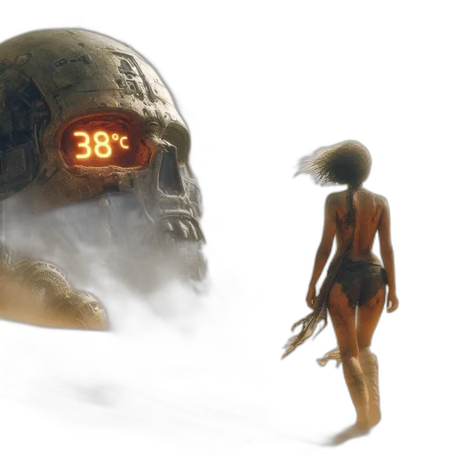 robot, mask, concept art, cyberpunk transparent PNG cut-out