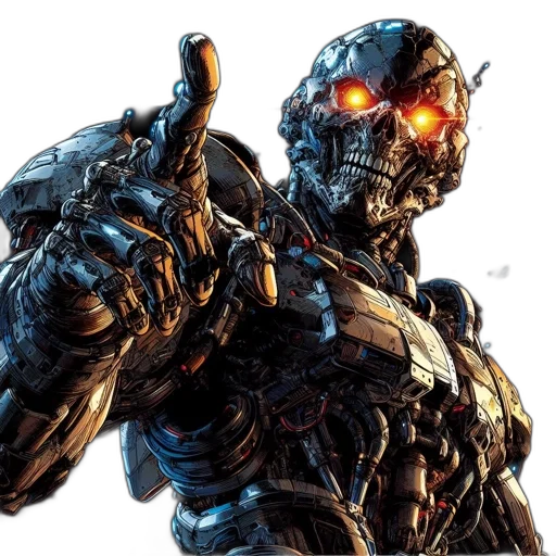 robot, weapon, concept art, comic book art transparent PNG cut-out