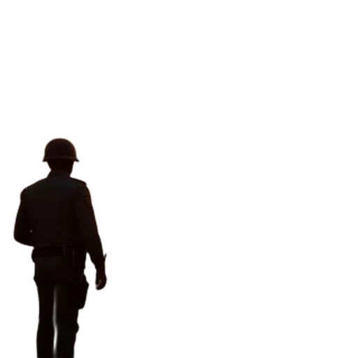 staff, hat, jacket, robot transparent PNG cut-out