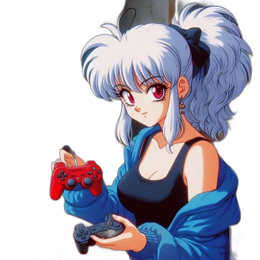 weapon, hair, robot, anime transparent PNG cut-out