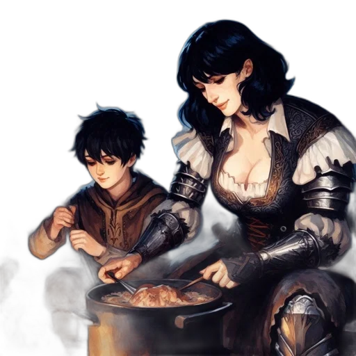 fantasy art, concept art, watercolor, comic book art transparent PNG cut-out