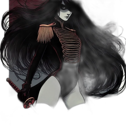 hair, mask, creature, dress transparent PNG cut-out