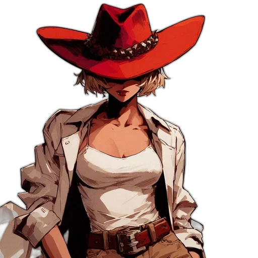 hat, jacket, weapon, staff transparent PNG cut-out