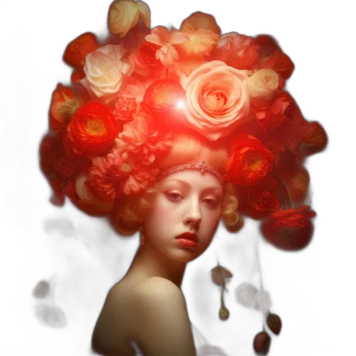 crown, flower, face, hat transparent PNG cut-out