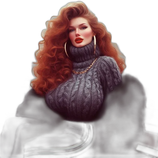 hair, jacket, face, photorealistic transparent PNG cut-out