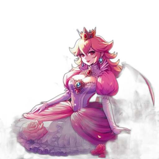 crown, dress, staff, dragon transparent PNG cut-out