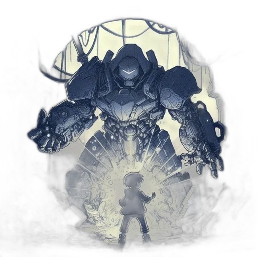 robot, weapon, creature, sword transparent PNG cut-out