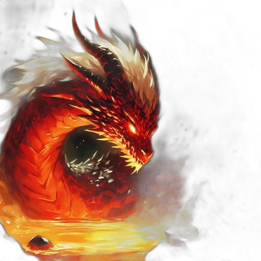 dragon, fantasy art, concept art, photorealistic transparent PNG cut-out