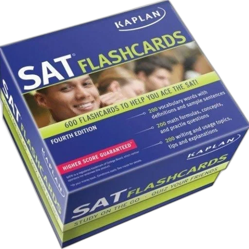kaplan, sat, flashcards, box transparent PNG cut-out