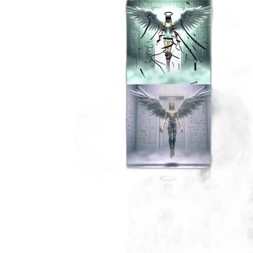 sword, robot, concept art, 3d render transparent PNG cut-out