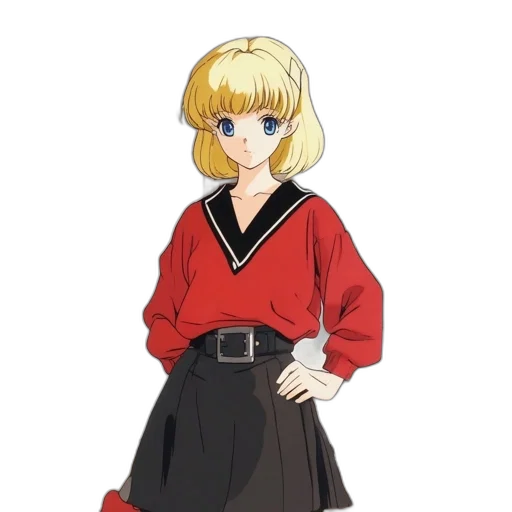 dress, jacket, staff, anime transparent PNG cut-out