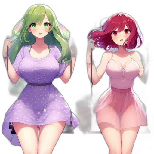 dress, pixel art, concept art, anime transparent PNG cut-out
