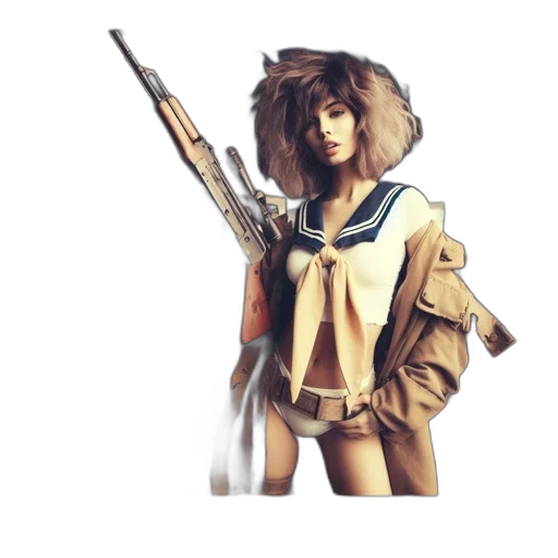 weapon, jacket, staff, concept art transparent PNG cut-out