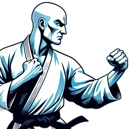 comic book art, concept art, bald, man transparent PNG cut-out